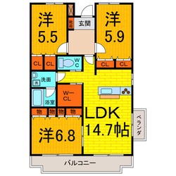 グランヴィア　タニヤの物件間取画像